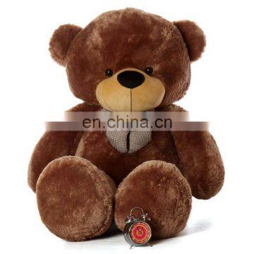 Factory supply attractive style plush stuffed gaint / big teddy bear with bow tie top sale for baby bear's birthday present