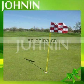 Cheapeat various size polyester outdoor sport mini golf flag with plastic pole