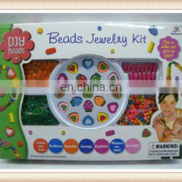 girls beauty jewelry toy diy multi colored wooden beads