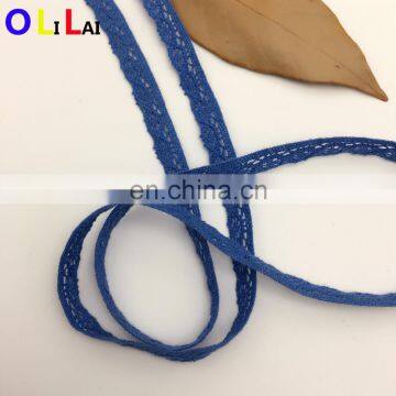 OLCT453 1.0cm Fashion Blue Cotton Crochet Guipure Tillle Lace Trimming for Ladies photo-3