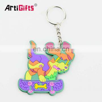 Custom Plastic 3D Soft Pvc Rubber Name Keychain manufacturers in china