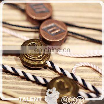 Custom Private Engraved Brand Name Logo Printed String Seal Metal Hang Tag photo-6