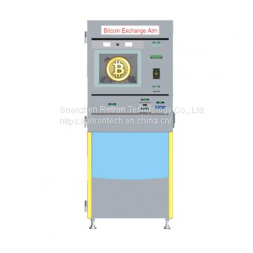 Anti Vandalism Steel Frame Self service Bitcoin exchange machine with cash dispenser