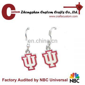 Hot Wholesale cheap Custom logo Souvenir earrings as gift in bulks