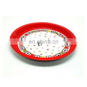 FDA food filled bevel edge round metal tin signs plate 310x310x30 mm