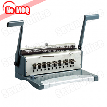 NO MOQ office manual paper spiral wire binding machine with double handle manufacturer