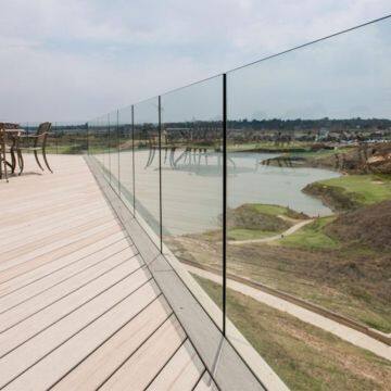 Cheap Price Frameless Aluminum U Base Channel Glass Balustrade for Outdoor Decking