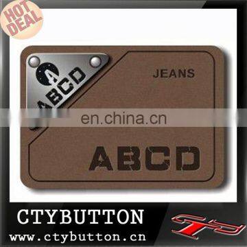 various size color pattern custom Leather Label for bag