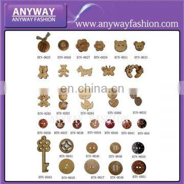 Animal design Vintage wood buttons for sweater decoration BTN-002