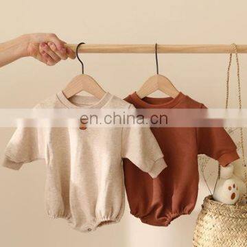 New baby jumpsuit autumn cotton loose climbing clothes male baby romper bag fart clothes baby triangle jumpsuit