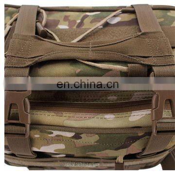 Heavy Duty Camo Oxford Carrier Fishing Bag With Shoulder Strap And Water Bottle Holder