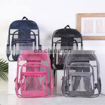 New Cold Resistant Transparent Waterproof PVC Backpacks Beach Clear Backpack photo-3