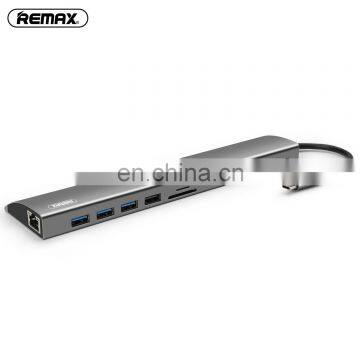 Remax Ru-u70 Hanmo Series Eleven In One Usb Type-c Adapter With Gigabit Network Docking Station For Laptop photo-3