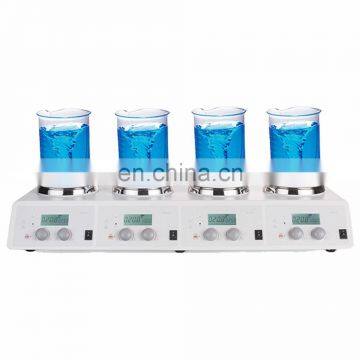 MS-H340-S4 4-Channel LCD Digital multi-posit Hot plate Magnetic Stirrer machine mixer