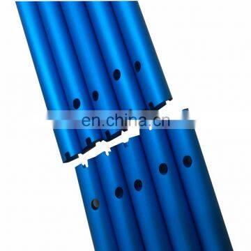 6063 t5 Aluminium Profile Anodised Factory / Blue Color Extruded Aluminium Profile / Aluminium Extrusion Tubes Square photo-2