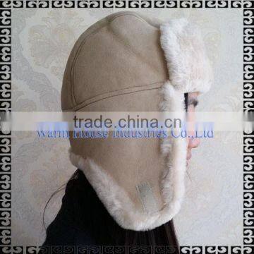 2015 Hot Selling Real Lamb Fur Earflap Hat for Women