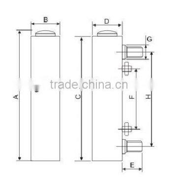 2GPM Water flow meter acrylic rotameter Panel type flowmeter