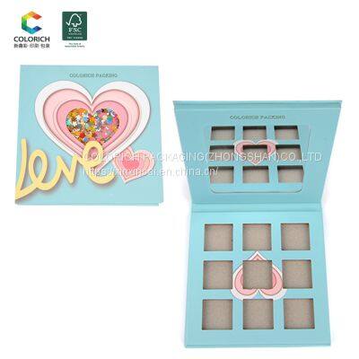 Eyeshadow all kinds of shape paper box empty eye shadow paper box packaging makeup palette set eye shadow palette