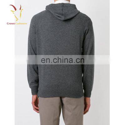 Simple Style Men's 100% Pure Cashmere Hooded Jumper photo-2