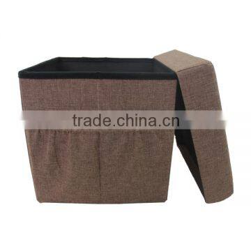 Ample Collapsible Storage Ottoman With Cushion Top photo-6