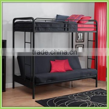 Childrens Cynthia Silver Metal Futon Bunk Beds