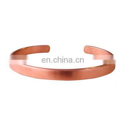 Hard bracelet, narrow, copper, matte, thickness 2,5 mm T01.08.01 / copper bracelets for women