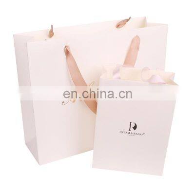 Hot Sale Eco Friendly Shopping Bag Boutique Shopping Gift Paper bag with logo print custom