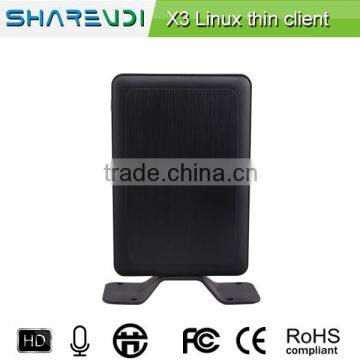 sunde school thin client X3 dual core server based pc local hd video supported