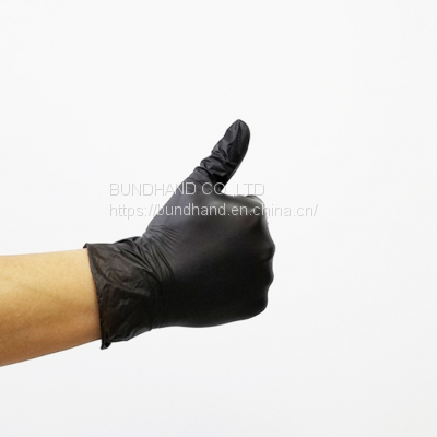 China Medical Stretch Powder Free Black Vinyl Gloves photo-3