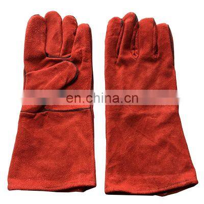 4SAFETY Split Leather Palm Safety Welding Long Gloves