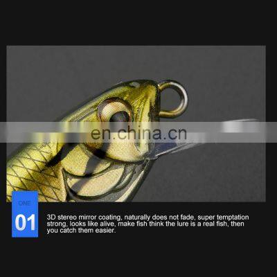 JOHNCOO 55mm 4.4g Minnow Hard Lures Sea Bass 2020 Slow Sinking Wobblers Fishing Lure Bait Artificial Bait