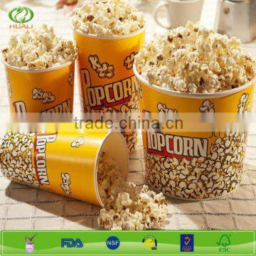 32oz printed large paper popcorn bucket