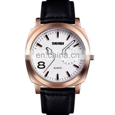 Skmei 1466 Luxury Rose Gold Mesh Watch Wholesale 3 Atm Leather Waterproof Quartz Watch for Men
