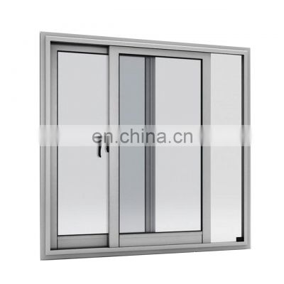 Home temper glass security window grill metal frame aluminum sliding windows designs