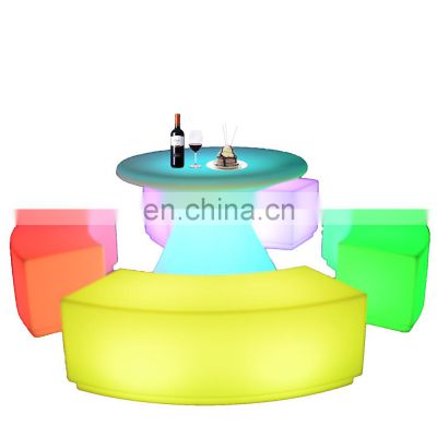 table dj led /Outdoor modern Glowing Bar Furniture LED Light up Cocktail Table and Chairs