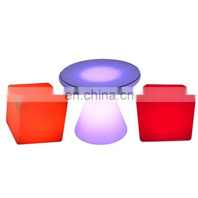 plastic pub furniture bar table led chairs cocktail table led lounge pub bar furniture