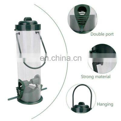 Best Selling Outdoor Hanging Plastic Transparent Tube Bird Feeder for Seeds photo-3