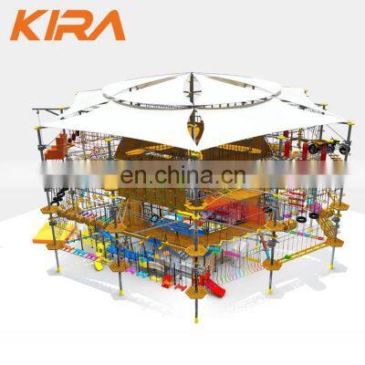 Outdoor Obstacle Course Equipment Kids and Adult High Ropes Course form China Manufacturer