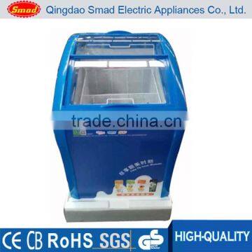 sliding glass door lid ice cream display freezer