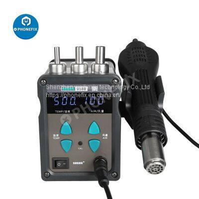 SUGON 858D 700W Hot Air Gun Temperature Digital Display BGA Rework Station For Phone Soldering