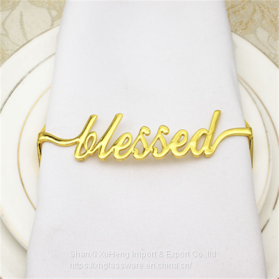 Newest Letters Napkin Ring Metal Custom Napkin Buckle Wedding Party Table Decorations Valentine's Day photo-2