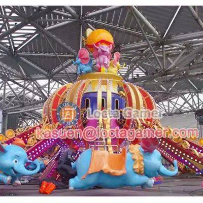 Zhongshan Tai Le Play Children Indoor and Outdoor Small and Medium-sized Rotary Aircraft Automatic Lift DUMBO Play Equipment photo-3