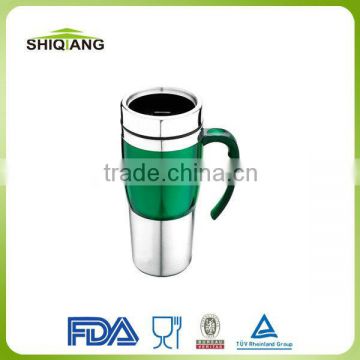 450ml double wall insulated stainless steel tumbler with handle BL-5061 ,different color available