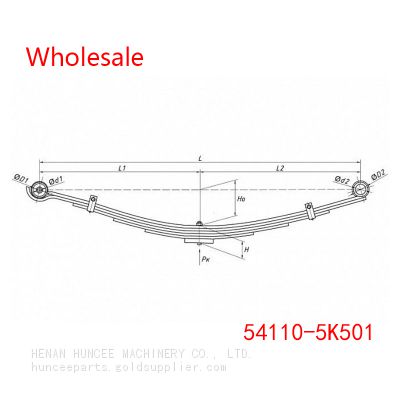 HYUNDAI leaf springs 54110-5K501, 54110-5H500 54110-5K500 54100-5H500 Wholesale