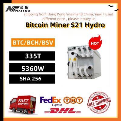 New S21 Hyd 335th/s Antminer Bitcoin Miner BTC BCH /BSV SHA256 Algorithm Air-cooling Miner Asic Crypto Miner