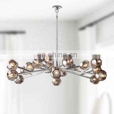 Modern Crystal Molecular Chandelier ceiling Lighting Fixture for Living Room Bedroom Dining Room kitchen island Foyer Lobby