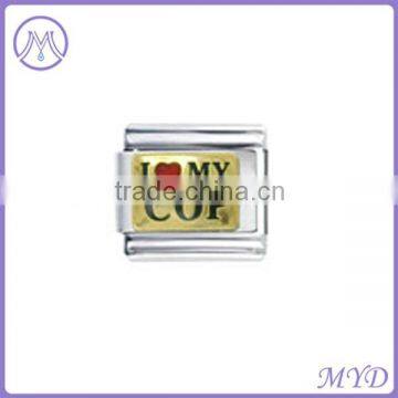 Stainless Steel Live Love Laugh Laser Italian Link Bracelet Charms photo-6