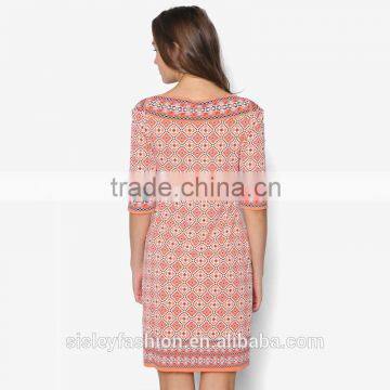 2016 Spring Hot Sale Fashion Cotton Dress Design With High Quality Ladies Western Dress Design D276 photo-3