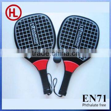 Popular 2015 TOP QUALITY Outdoor Game Wooden Beach Tennis Racket /beach Bat /beach Paddle With Holes With Beach Ball Wholesale photo-2