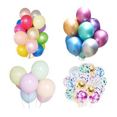 Mayorista de globos de helio metálicos, cromados, con confeti, perlas, pastel, mate y de látex para decoración de fiestas de cumplea?os felices
